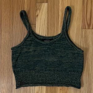 Cider Dark Green Knit Tank